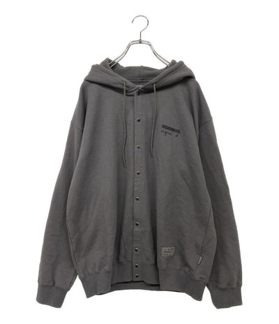 NEIGHBORHOOD×agnes b. アニエスベー パーカー EDK7SFK1 スナップボタン グレー メンズ SIZE L ネイバーフッド