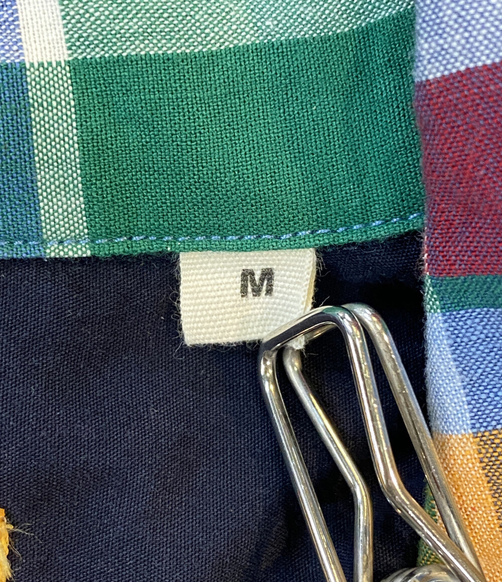 美品 NIGEL CABOURN 半袖シャツ ×OMTC 24SS ミックスハワイアンシャツ マドラスチェック 8048-12-11115 メンズ SIZE M ナイジェルケーボン