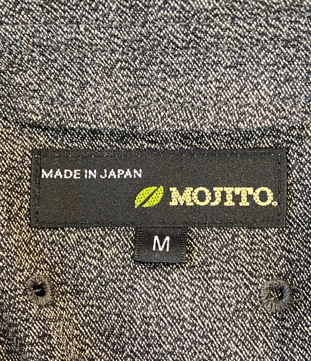 美品 MOJITO モヒート 長袖シャツ プルオーバー SLEEPING SHIRT 1954 ブラック メンズ SIZE M