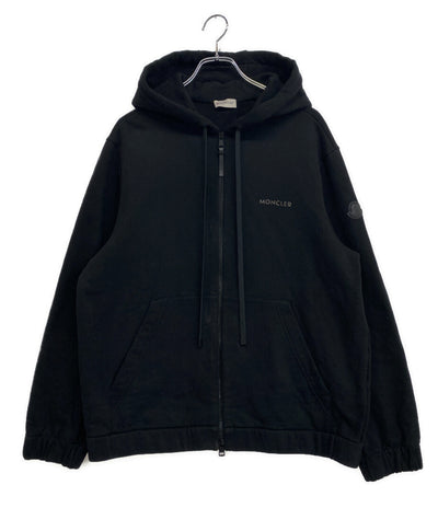 MONCLER パーカー zip cardigan スウェット ブラック メンズ SIZE L モンクレール