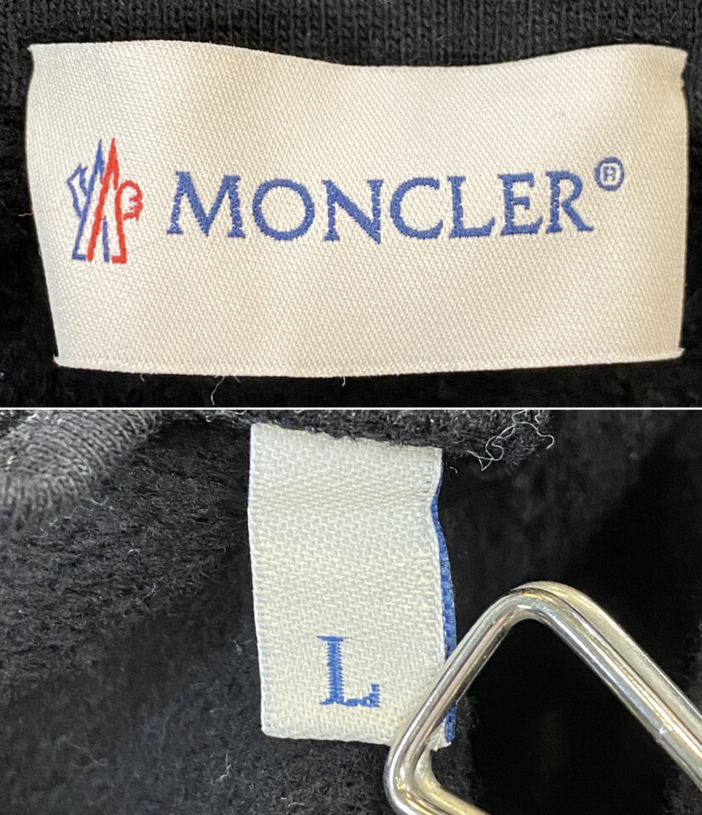 MONCLER パーカー zip cardigan スウェット ブラック メンズ SIZE L モンクレール