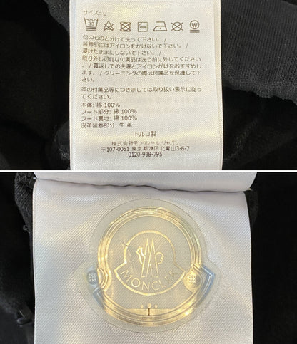 MONCLER パーカー zip cardigan スウェット ブラック メンズ SIZE L モンクレール