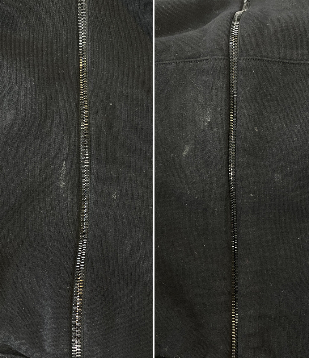 MONCLER パーカー zip cardigan スウェット ブラック メンズ SIZE L モンクレール