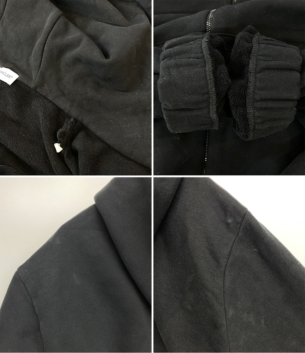 MONCLER パーカー zip cardigan スウェット ブラック メンズ SIZE L モンクレール