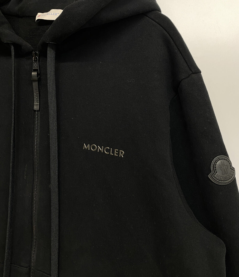 MONCLER パーカー zip cardigan スウェット ブラック メンズ SIZE L モンクレール