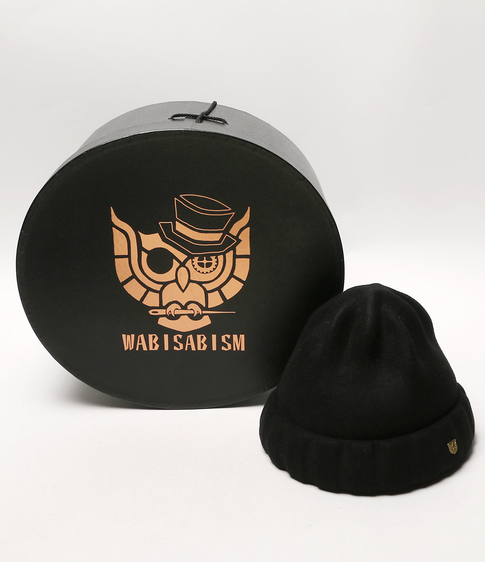 美品 WABISABISM ワビサビズム ハット WATCH CAP FORM ブラック 箱付き メンズ SIZE M