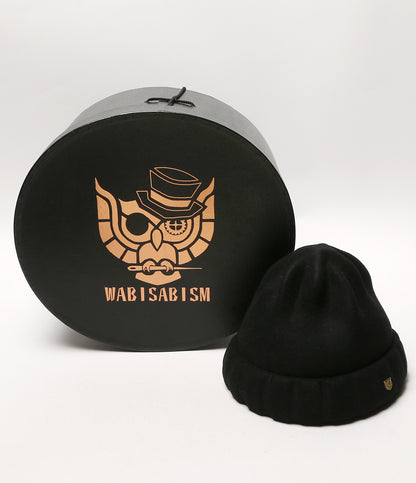 美品 WABISABISM ワビサビズム ハット WATCH CAP FORM ブラック 箱付き メンズ SIZE M
