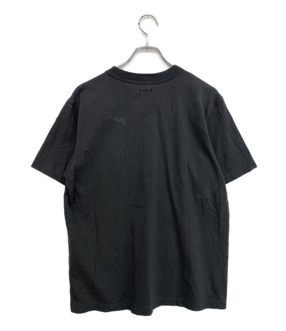 Sacai 長袖Tシャツ クールネック BLACK Cotton Jersey L S T-shirt 25