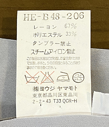 YOHJI YAMAMOTO POUR HOMME 半袖シャツ レーヨンポリエステルとろみシャツ archive 02SS HE-B48-206 メンズ SIZE 3 ヨウジヤマモトプールオム