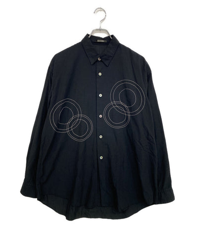 LQ MEN YOHJI YAMAMOTO 長袖シャツ レーヨン混 刺しゅう長袖シャツ archive 0362-09-201-88 メンズ SIZE - ヨウジヤマモト
