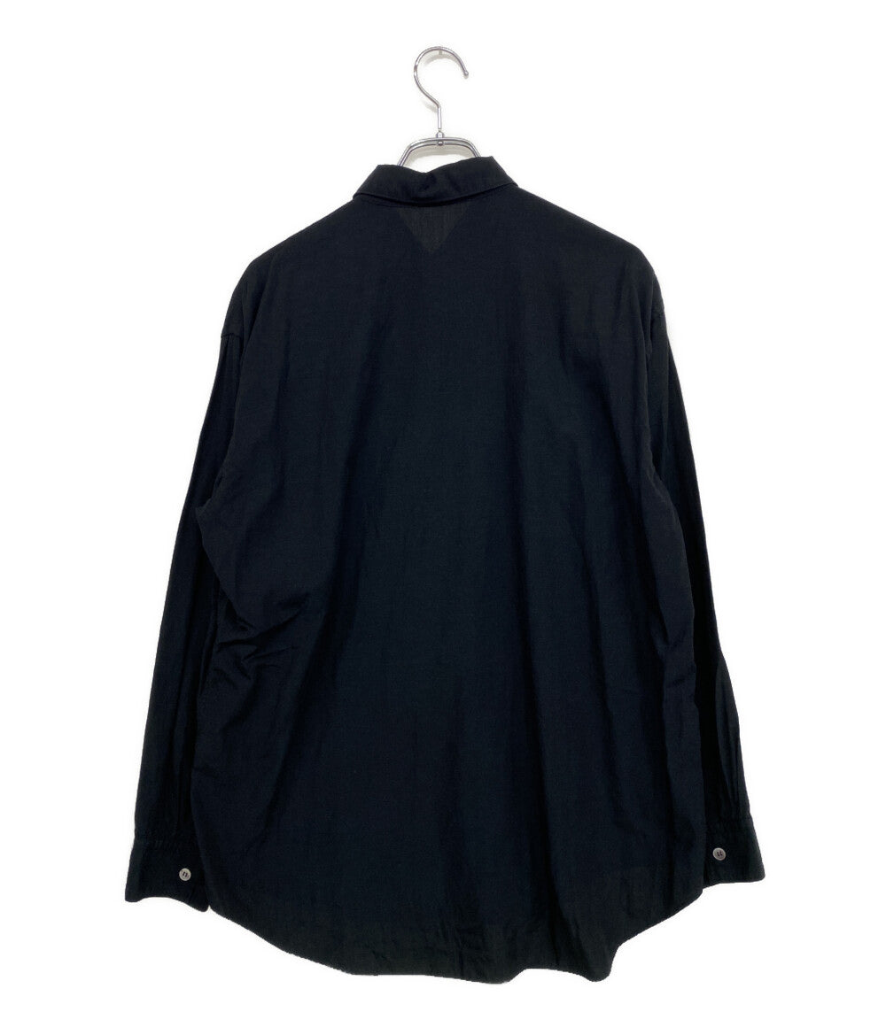 LQ MEN YOHJI YAMAMOTO 長袖シャツ レーヨン混 刺しゅう長袖シャツ LQ MEN YOHJI YAMAMOTO 長袖シャツ レーヨン混 刺しゅう長袖シャツ