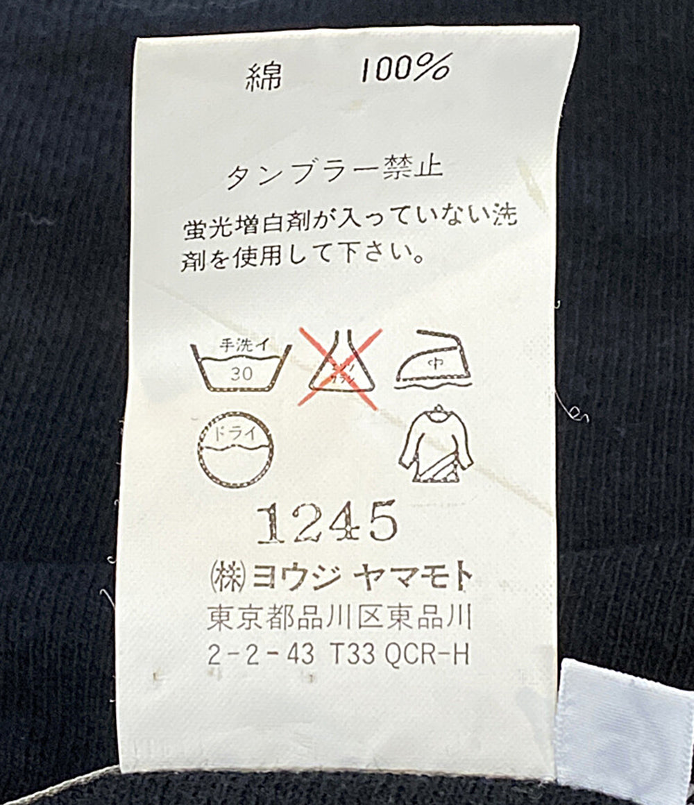 YOHJI YAMAMOTO POUR HOMME 半袖ポロシャツ コットンオープンカラーシャツ archive 00S HB-T16-964 メンズ SIZE 3 ヨウジヤマモトプールオム