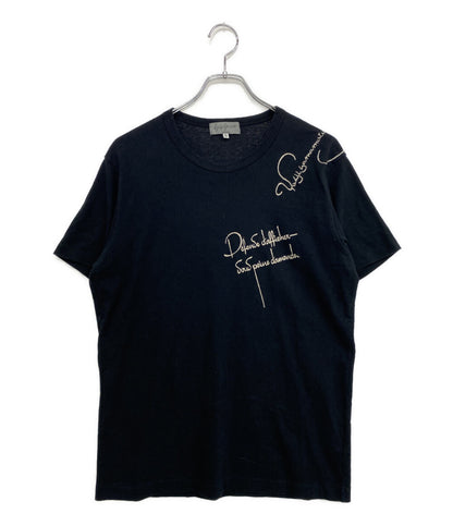 YOHJI YAMAMOTO POUR HOMME 半袖Ｔシャツ 刺繍メッセージカットソー archive 07AW HX-T27-061 メンズ SIZE 3 ヨウジヤマモトプールオム