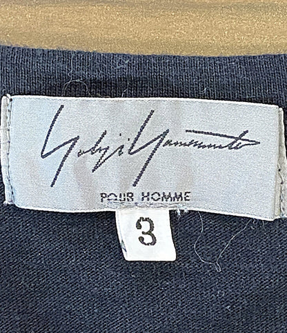 YOHJI YAMAMOTO POUR HOMME 半袖Ｔシャツ 刺繍メッセージカットソー archive 07AW HX-T27-061 メンズ SIZE 3 ヨウジヤマモトプールオム