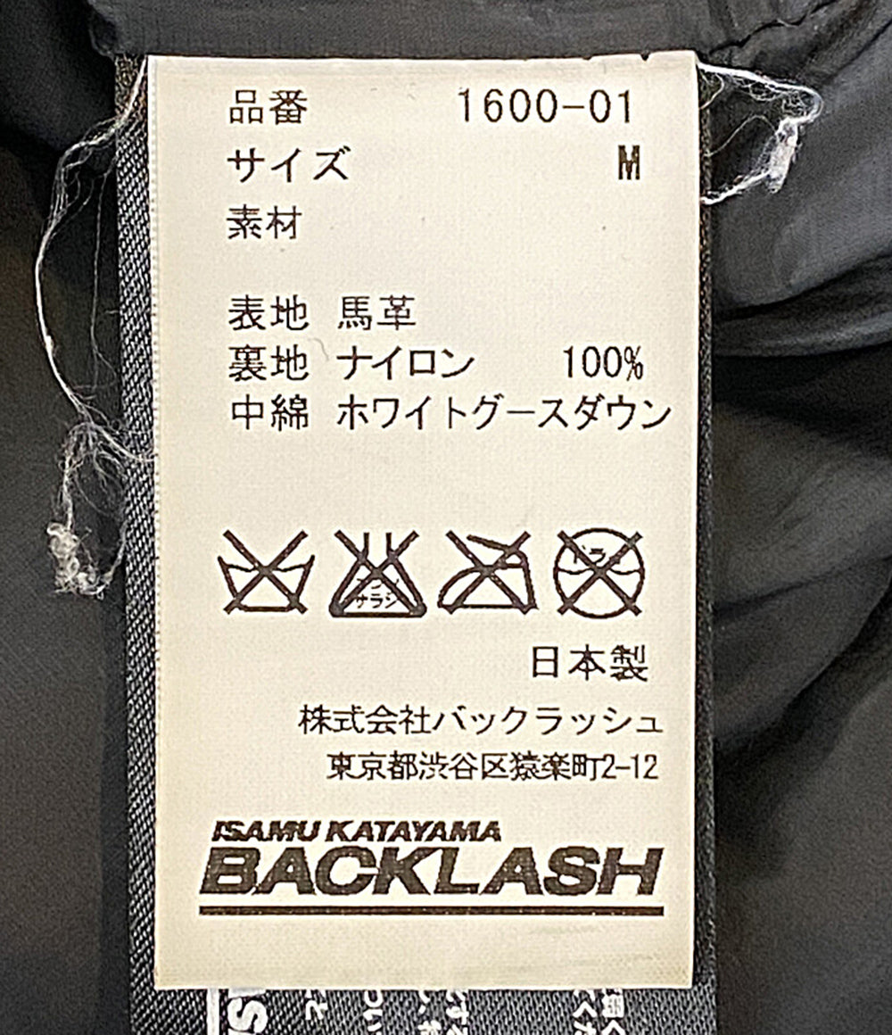 ISAMU KATAYAMA BACKLASH イサムカタヤマ ライダースダウンベスト 1600-01 メンズ SIZE M バックラッシュ