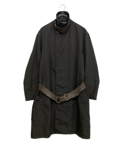 HERMES グレンチェックナイロンコート メンズ SIZE 52 エルメス