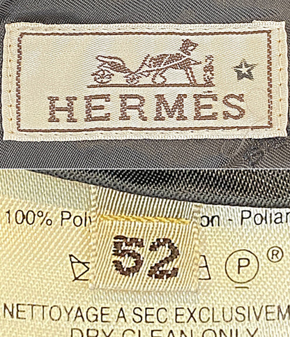 HERMES グレンチェックナイロンコート メンズ SIZE 52 エルメス