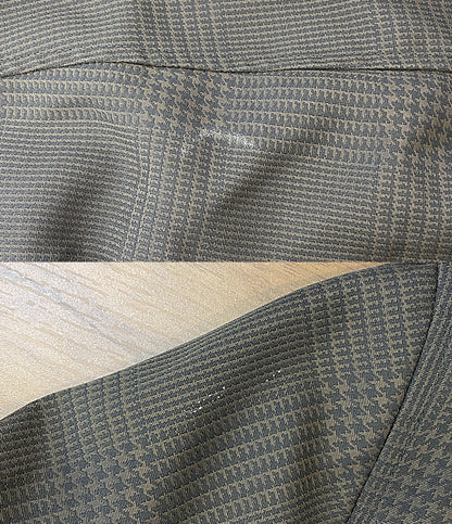 HERMES グレンチェックナイロンコート メンズ SIZE 52 エルメス