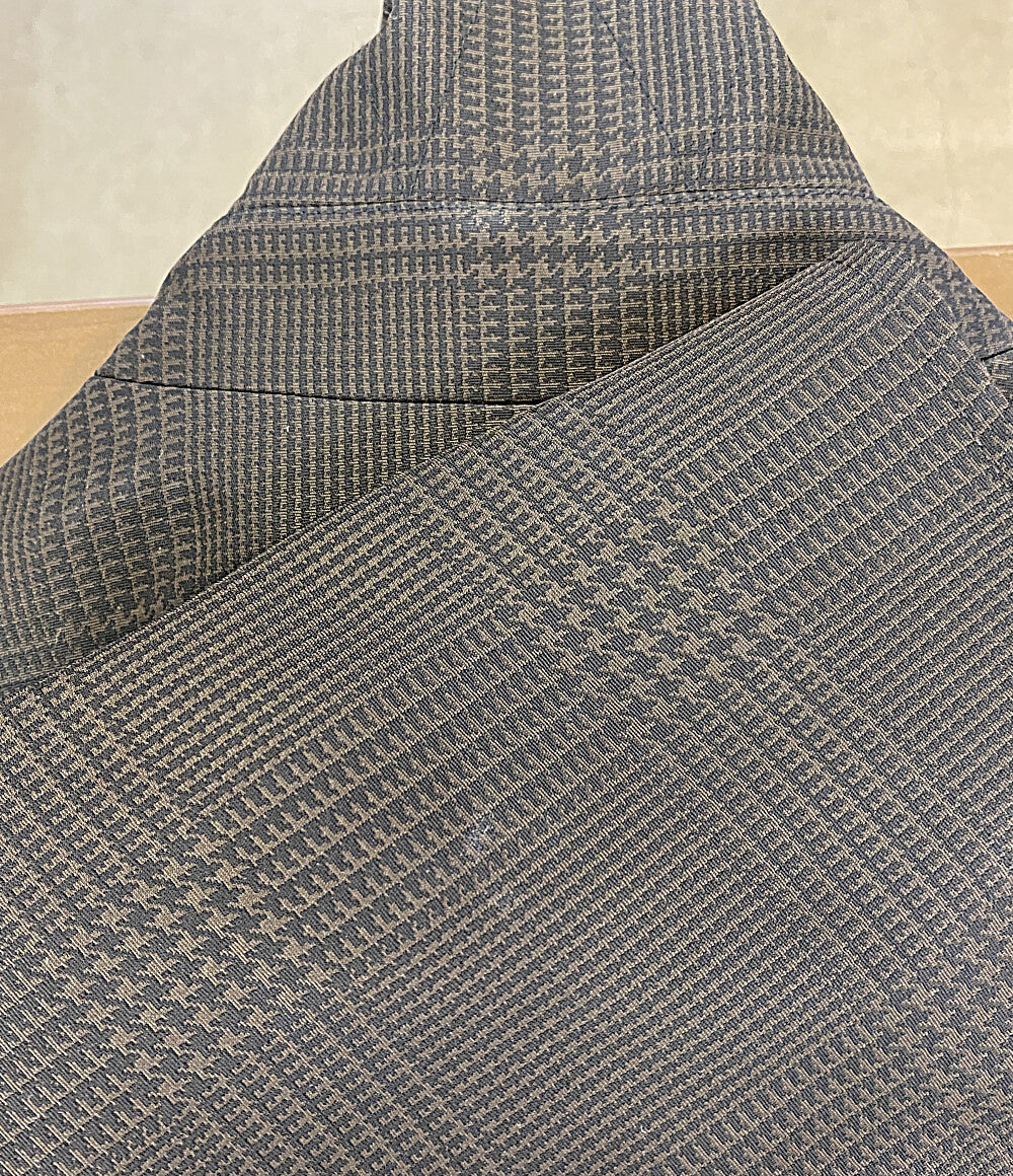HERMES グレンチェックナイロンコート メンズ SIZE 52 エルメス