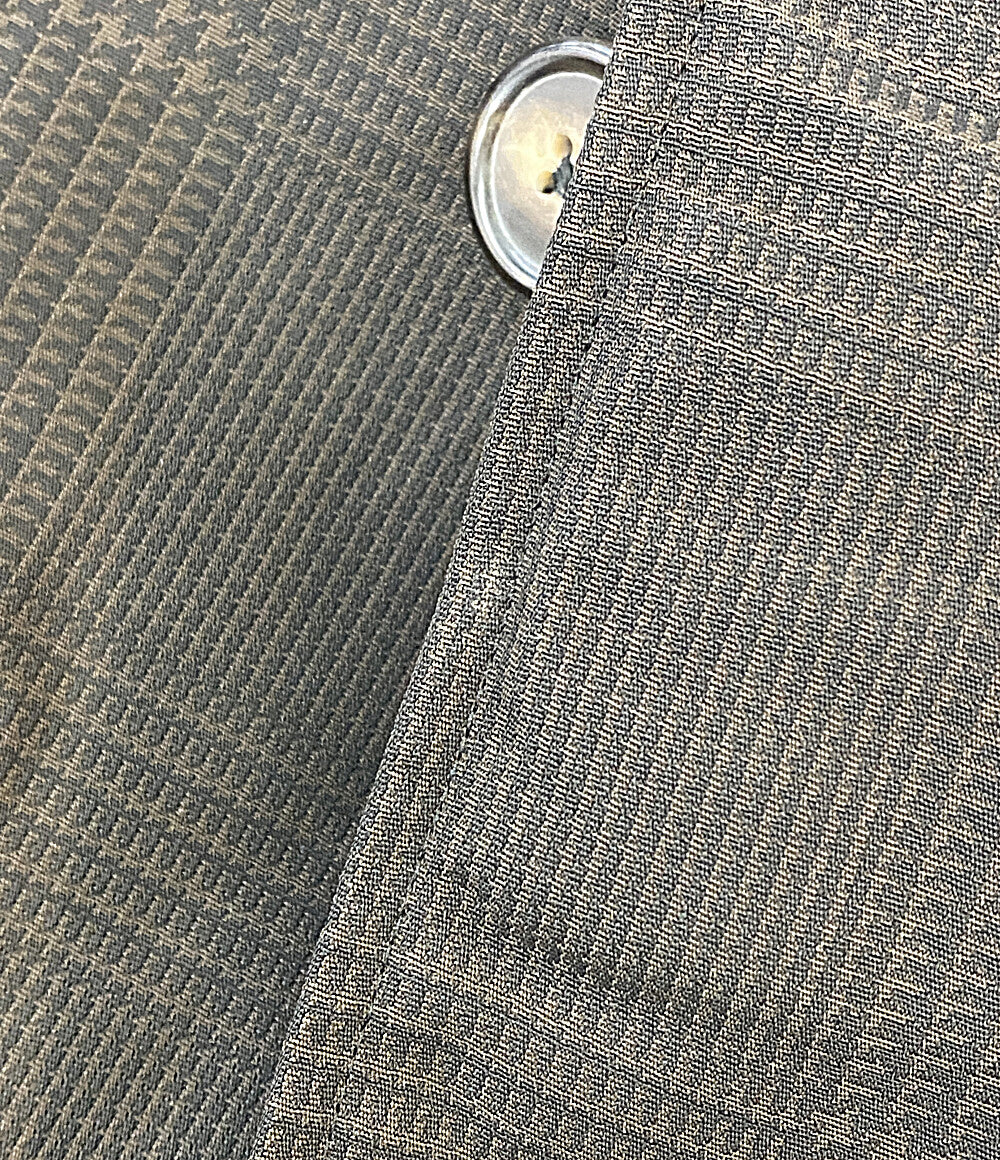 HERMES グレンチェックナイロンコート メンズ SIZE 52 エルメス