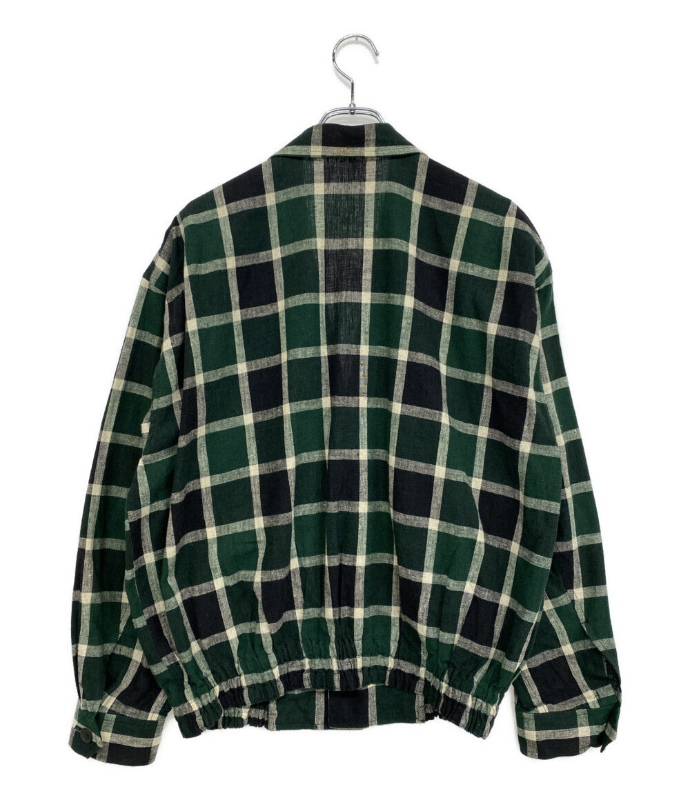 ISSEY MIYAKE MEN ジャケット 筆タグ チェック グリーン 80s LG31986