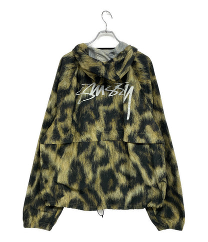 美品 STUSSY マウンテンパーカー BEACH SHELL FUR PRINT 23AW メンズ SIZE XL ステューシー