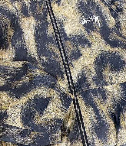 美品 STUSSY マウンテンパーカー BEACH SHELL FUR PRINT 23AW メンズ SIZE XL ステューシー