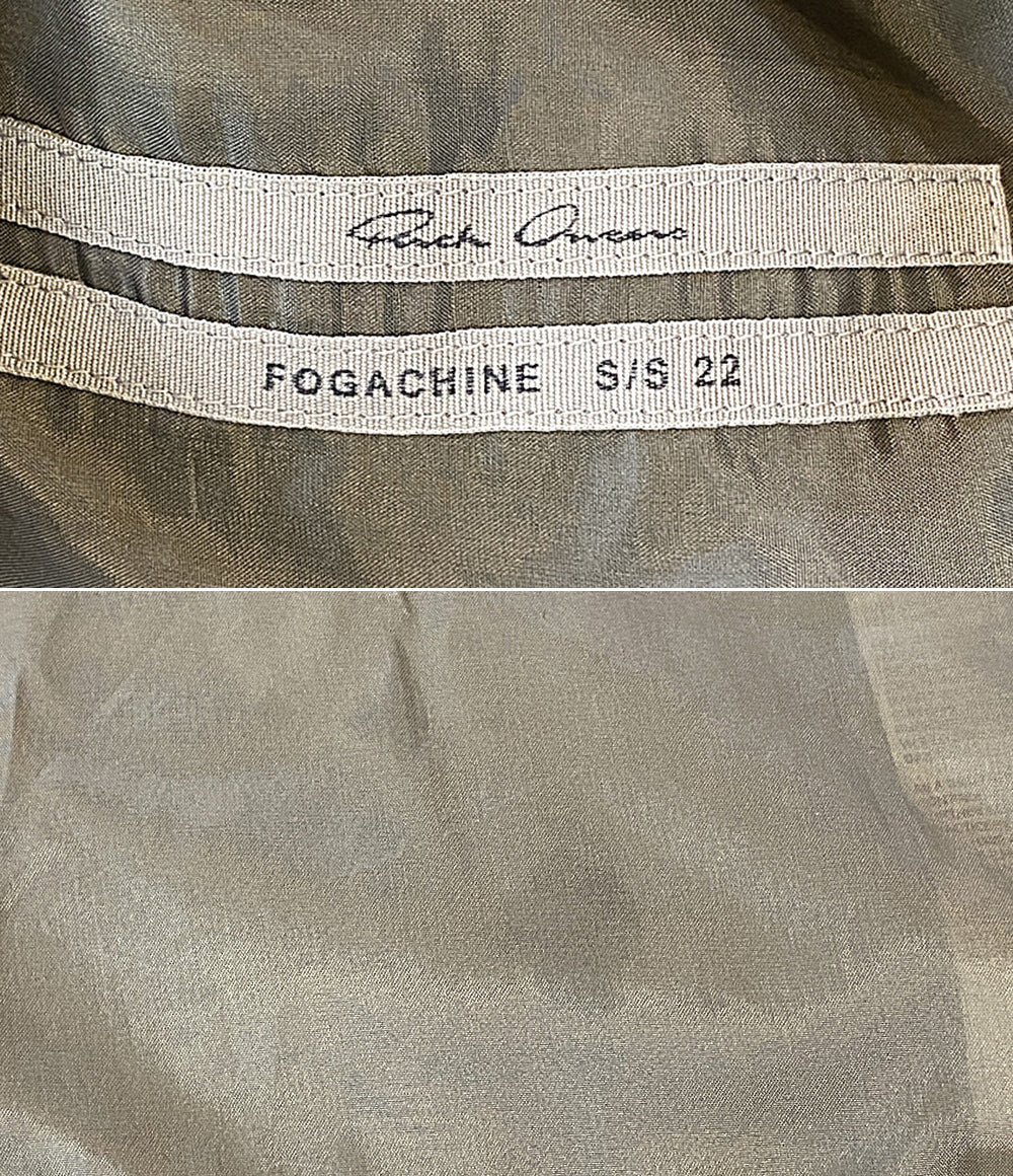 RICK OWENS ジャケット FOGACHIN ZIP FRONT 22SS RP01B4733-J メンズ SIZE 38 リックオウエンス