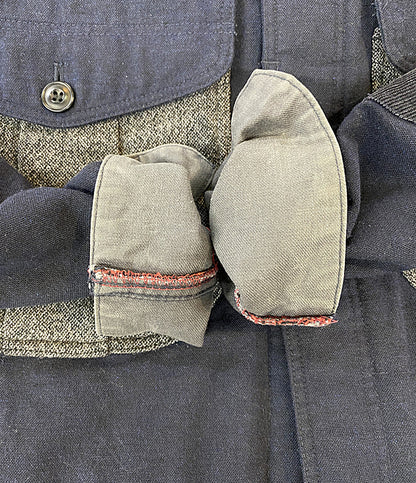 COMME des GARCONS HOMME コットンウールアームパッチジャケット 14AW HN-C017 メンズ SIZE L コムデギャルソンオム