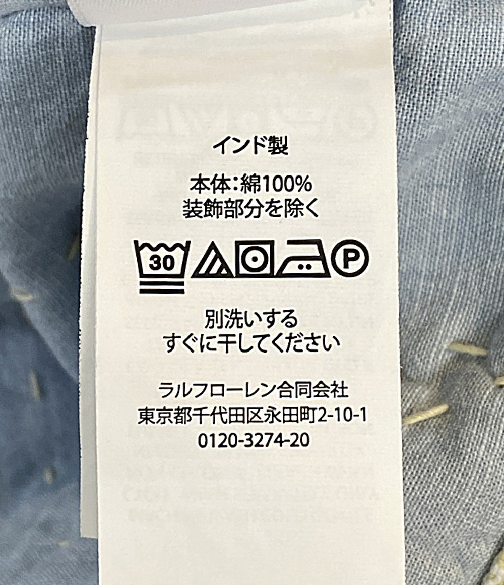 美品 POLO RALPH LAUREN 長袖シャツ パッチワークチェックフランネルオーバーシャツ メンズ SIZE M ポロ・ラルフローレン