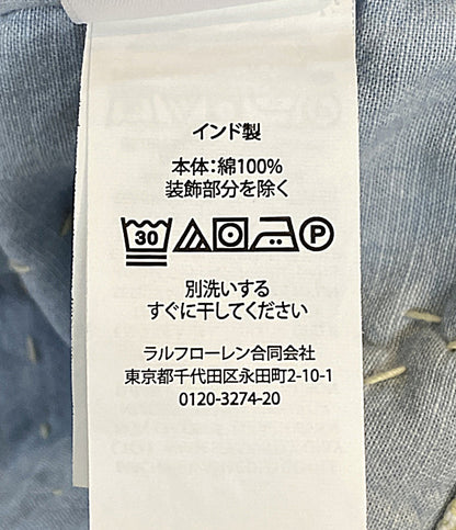 美品 POLO RALPH LAUREN 長袖シャツ パッチワークチェックフランネルオーバーシャツ メンズ SIZE M ポロ・ラルフローレン