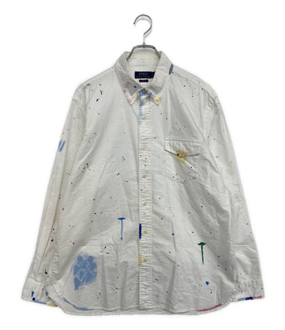 POLO RALPH LAUREN 長袖シャツ Classic Fit Paint-Splatter Oxford Shirt メンズ SIZE L ポロ・ラルフローレン