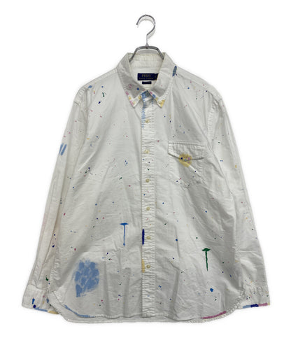 POLO RALPH LAUREN 長袖シャツ Classic Fit Paint-Splatter Oxford Shirt メンズ SIZE L ポロ・ラルフローレン