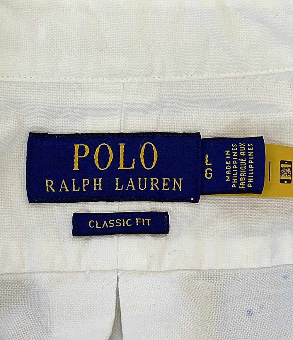 POLO RALPH LAUREN 長袖シャツ Classic Fit Paint-Splatter Oxford Shirt メンズ SIZE L ポロ・ラルフローレン