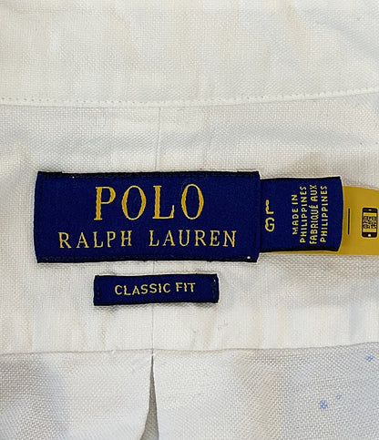 POLO RALPH LAUREN 長袖シャツ Classic Fit Paint-Splatter Oxford Shirt メンズ SIZE L ポロ・ラルフローレン