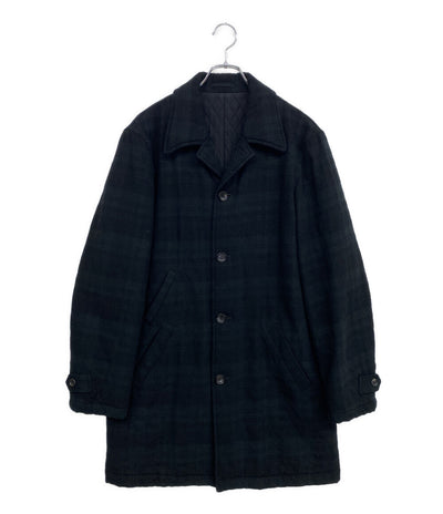 COMME des GARCONS HOMME 内キルティングチェックコート archive 01AW HD-J082 メンズ SIZE M コムデギャルソンオム
