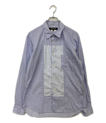 COMME des GARCONS HOMME DEUX 長袖シャツ AD2019 パッチワーク 20ss DE-B028 メンズ SIZE M コムデギャルソンオムドゥ