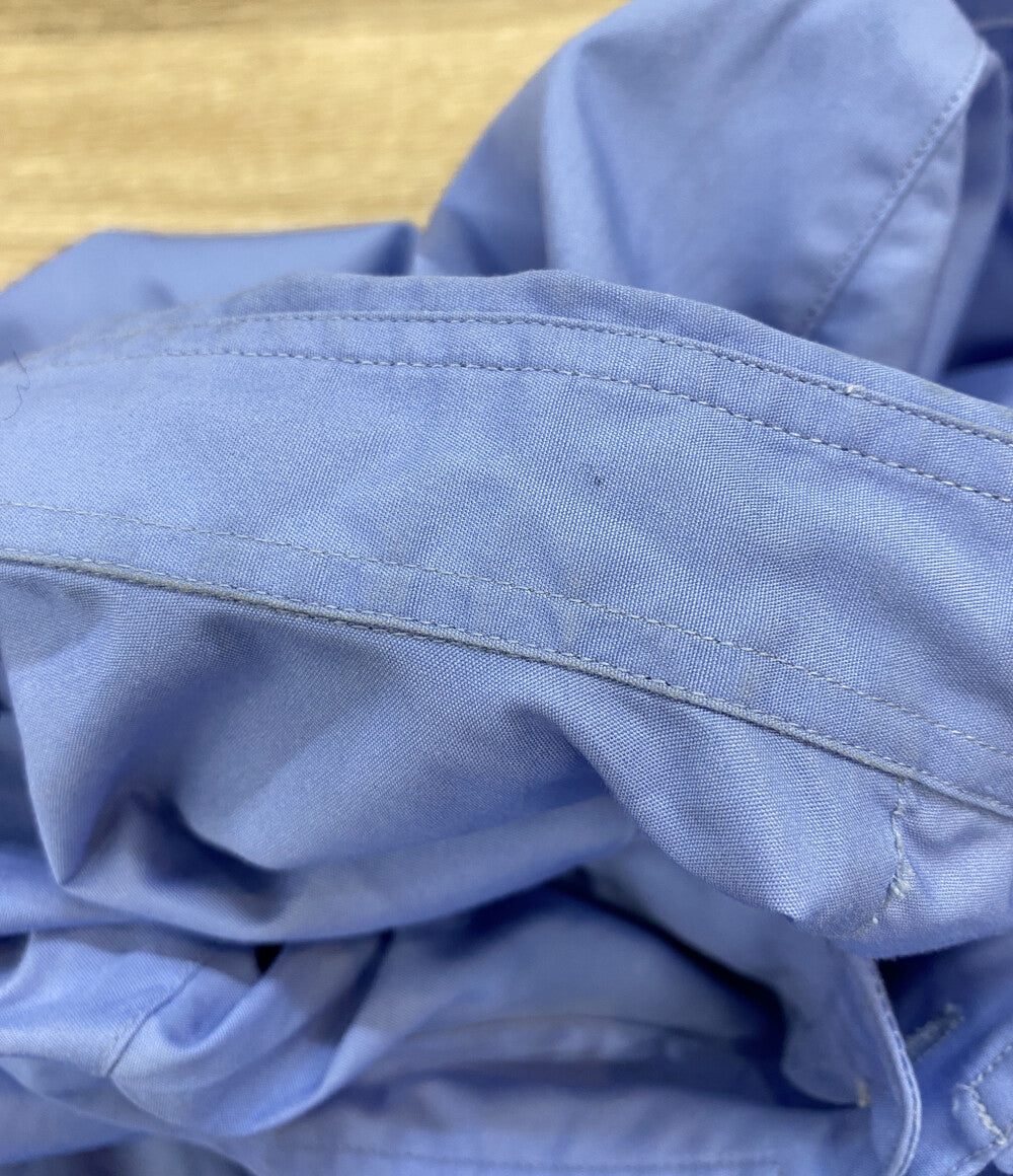 COMME des GARCONS HOMME 長袖シャツ HK-B009 綿ブロードロゴ刺繍L S サックスブルー HK-B009 メンズ SIZE L コムデギャルソンオム