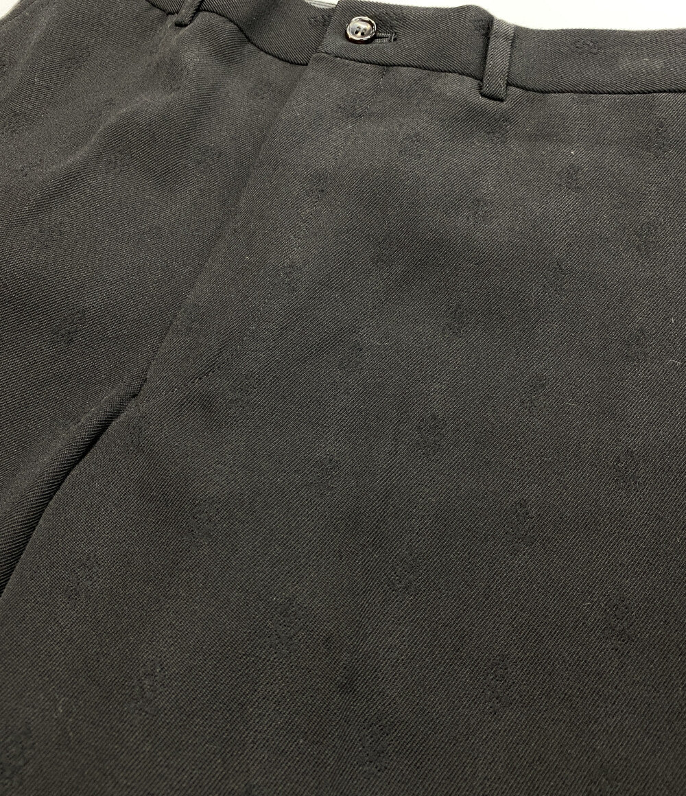 美品 COMME des GARCONS HOMME PLUS アーカイブ 刺繍デザインウールトラウザー 01AW PC-P002 メンズ SIZE S コムデギャルソンオムプリュス