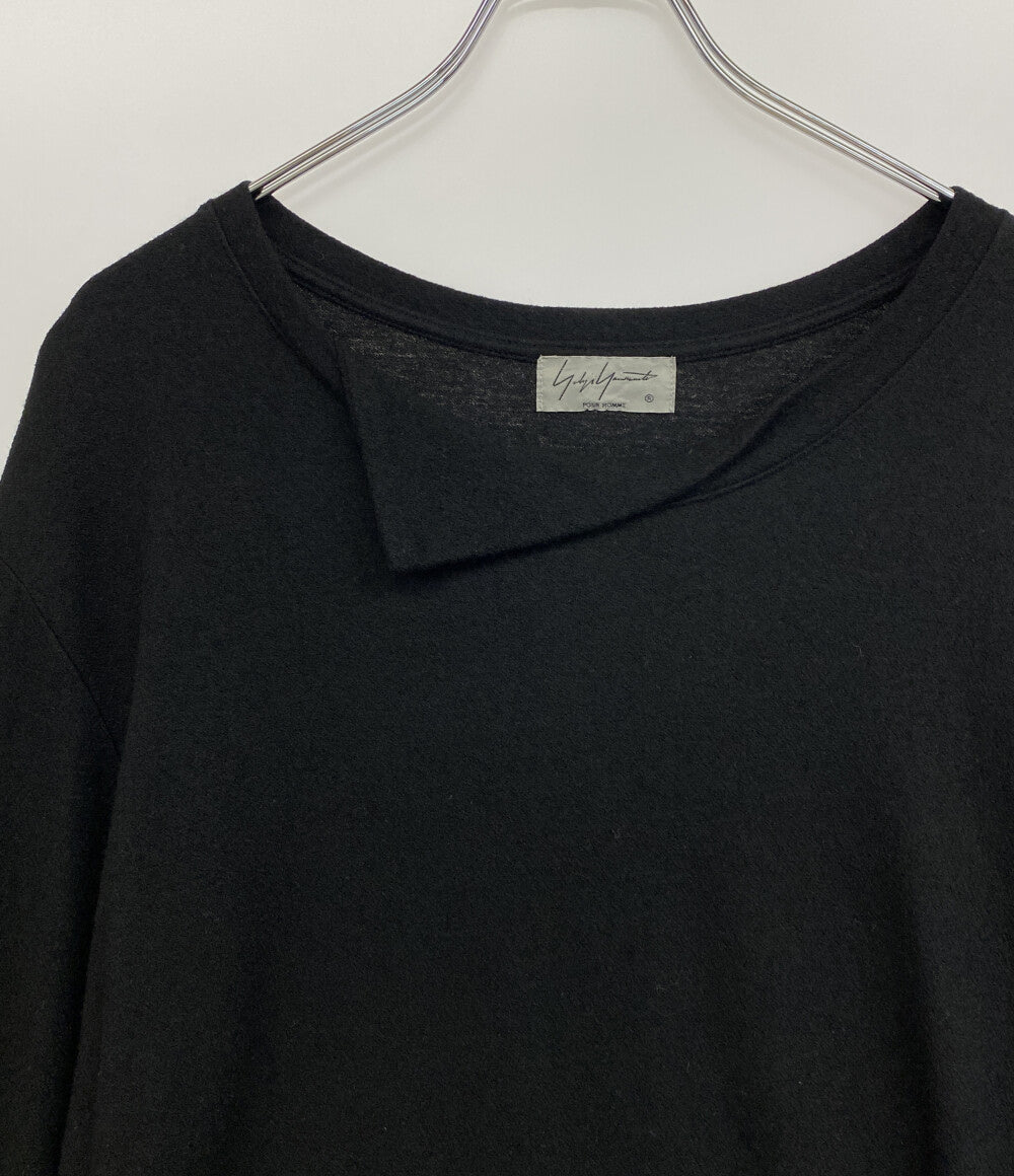 YOHJI YAMAMOTO POUR HOMME ニット ウールエアー天竺丸首ラウンドネックニット 19AW HV-T04-172 メンズ SIZE 3 ヨウジヤマモトプールオム
