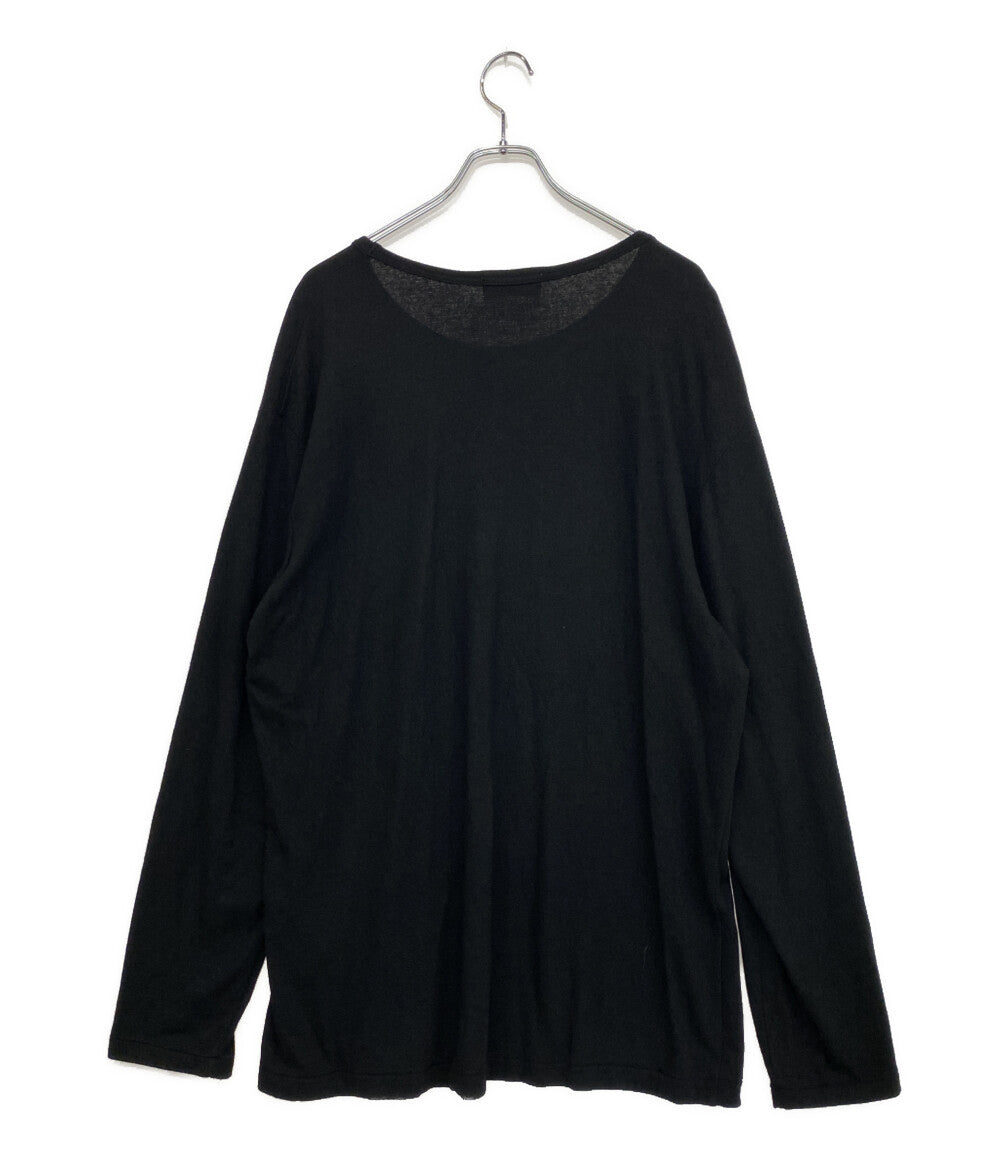 YOHJI YAMAMOTO POUR HOMME ラムウールラウンドネックニット 18AW HV