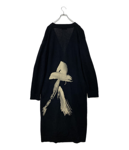 YOHJI YAMAMOTO POUR HOMME 女柄Vネックロングカーディガン 18AW HV-K73-884 メンズ SIZE 3 ヨウジヤマモトプールオム