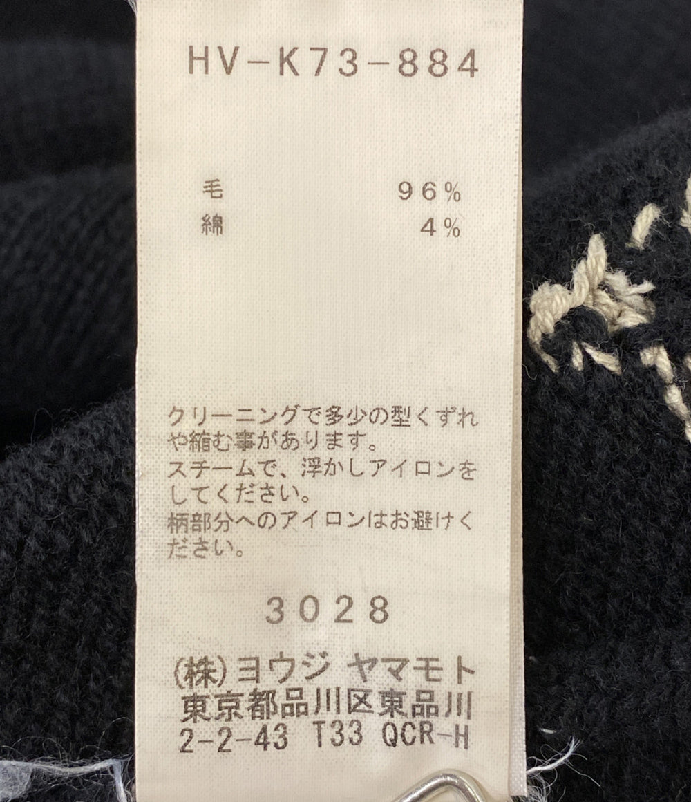 YOHJI YAMAMOTO POUR HOMME 女柄Vネックロングカーディガン 18AW HV-K73-884 メンズ SIZE 3 ヨウジヤマモトプールオム