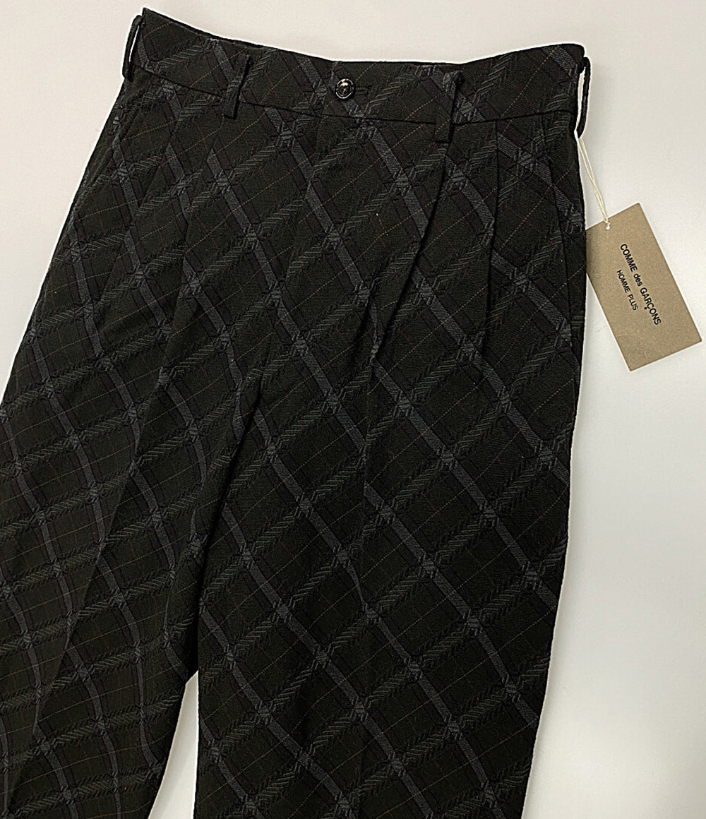 美品 COMME des GARCONS HOMME PLUS バイアスタックチェックパンツ PP-04001S メンズ SIZE S コムデギャルソンオムプリュス