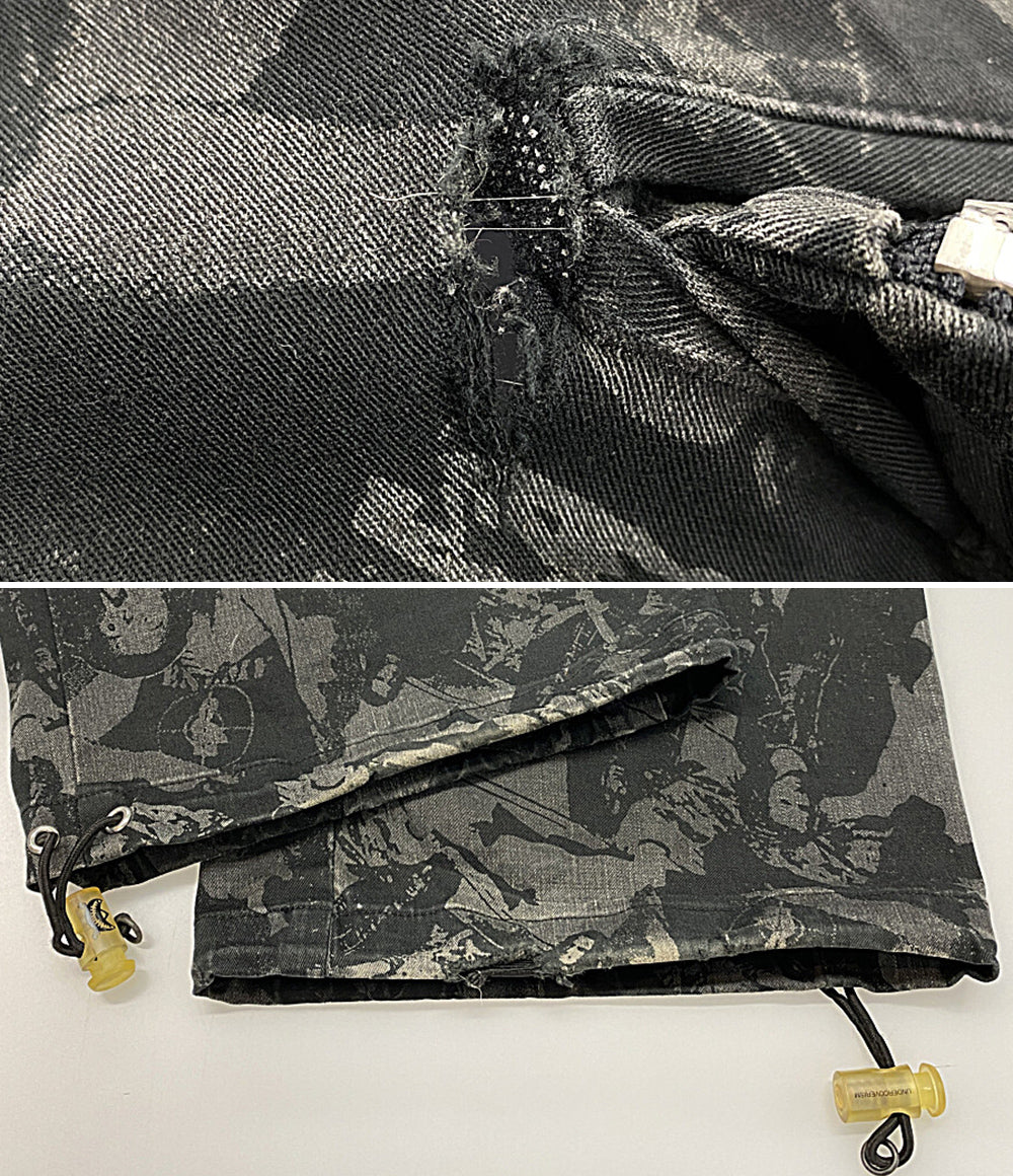 UNDERCOVER アーカイブ SCAB期 迷彩 グラフィック転写 カーゴパンツ 03SS U308 メンズ SIZE L アンダーカバー