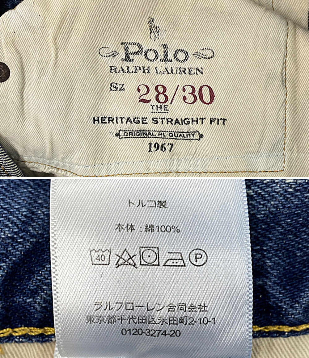美品 POLO RALPH LAUREN デニムパンツ ストレートジーンズ メンズ SIZE 28/30 ポロ・ラルフローレン