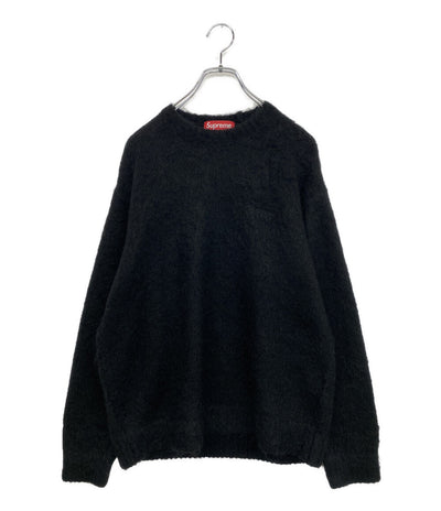 美品 Supreme モヘアニット 胸ロゴ メンズ SIZE M シュプリーム