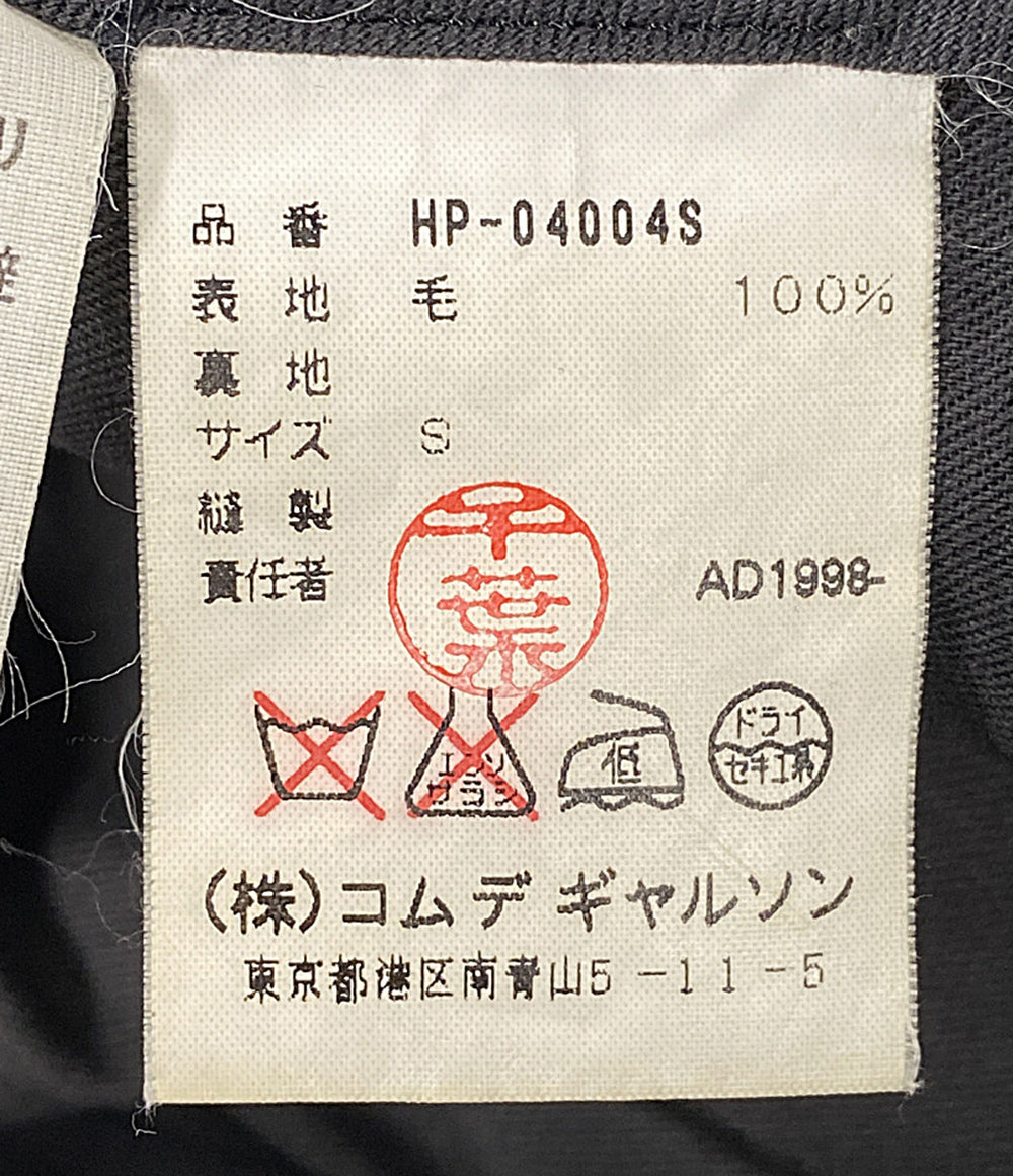 COMME des GARCONS HOMME パンツ AD1998 ウールギャバ ダークグレー HP-04004S メンズ SIZE S コムデギャルソンオム