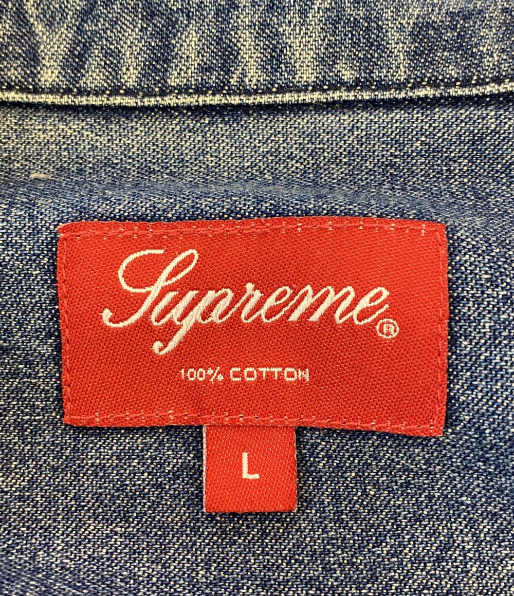 Supreme デニムジャケット 18AW Vampire Denim Zip Up Shirt メンズ SIZE L シュプリーム