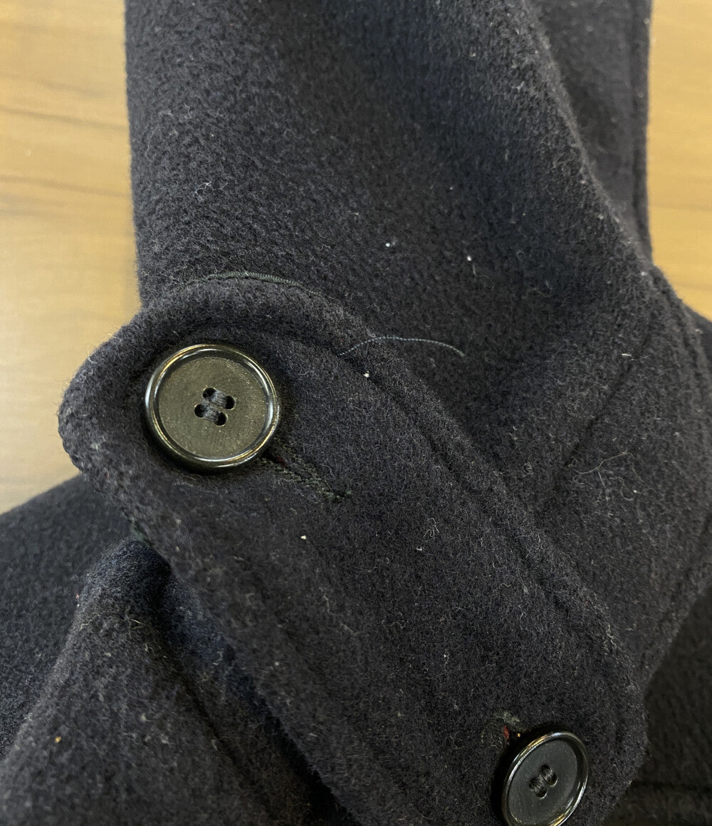 JUNYA WATANABE MAN ダッフルコート Gloverall レザースリーブ 切替 メルトン 08AW WB-C004 メンズ SIZE SS ジュンヤワタナベマン